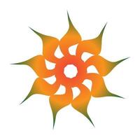 Creative abstract flower symbol in orange color vector