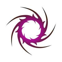 Unique sharp circle creative symbol wrapped in dark purple color vector