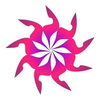 Creative abstract circle shape with sharp corners wrapped in pink color vector