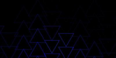 Dark BLUE vector backdrop with lines, triangles.