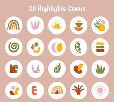 Big set of various hand drawn vector highlight covers