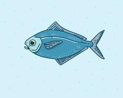 fish hand drawing, cute fish vector illustration