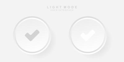 Simple Creative Correct User Interface in Neumorphism Design. Simple modern and minimalist. vector