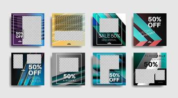 Modern promotion square web banner for social media . vector design