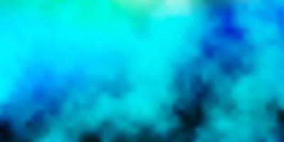 Light Blue, Green vector pattern with clouds.