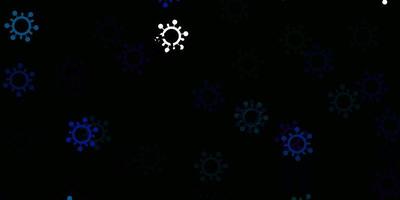 patrón de vector multicolor claro con elementos de coronavirus.