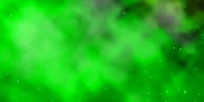 Light Green, Yellow vector layout with bright stars.