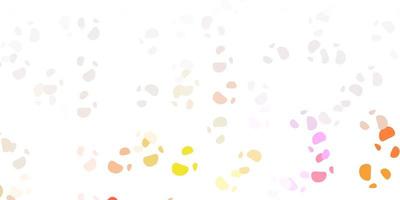 Light pink, yellow vector pattern with abstract shapes.