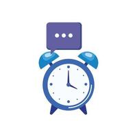 alarm clock watch with speech bubble vector