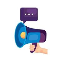 Megaphone and bubble vector design