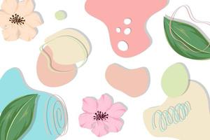 Abstract floral background with pastel color vector