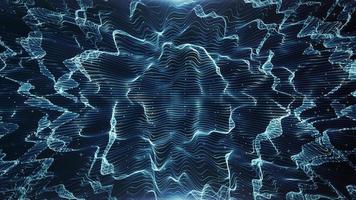 Abstract Glowing Mesh With Extruded Patterns Background Loop video