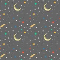 Seamless pattern with panda in the space vector