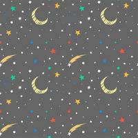 Seamless pattern with panda in the space vector