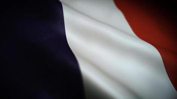 French Flag Waving Textured Background video