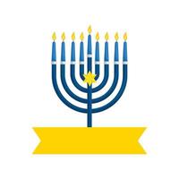 chandelier with candles and ribbon vector