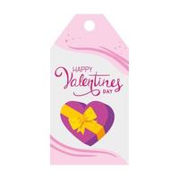 label of valentines day with decoration vector