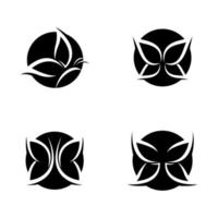 Beauty butterfly logo images vector