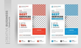 Multipurpose corporate business flyer and brochure cover set vector