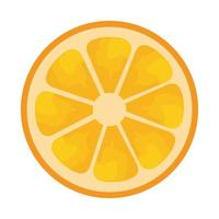 media naranja cítricos icono fresco vector