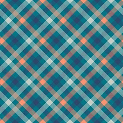 Tartan blue color seamless vector pattern