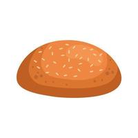 Pan con grano de panadería icono de estilo aislado diseño vectorial vector