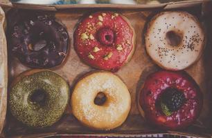 Donuts in a box photo