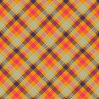 Tartan orange color seamless vector pattern