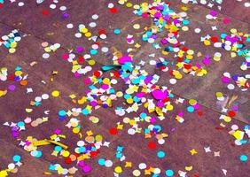 Colorful paper cutouts or confetti photo