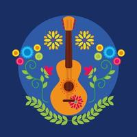 Mexican guitar vector design