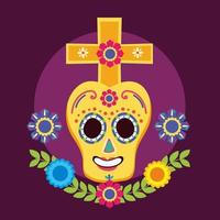 Mexican skull vector design