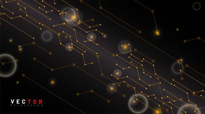Abstract dot and line tech background