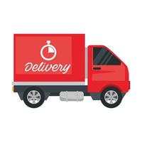 delivery service truck vehicle icon vector