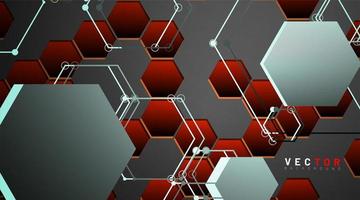 Abstract geometric hexagon shape background vector