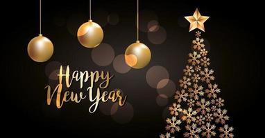 Happy new year celebration banner vector