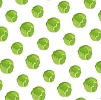 fresh cabbages vegetables pattern background vector