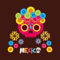 Mexican skull vector design