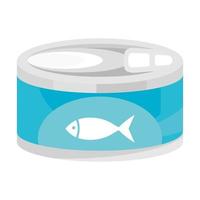 tuna canned pet shop isolated icon vector
