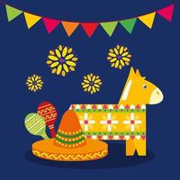 Mexican pinata design vector