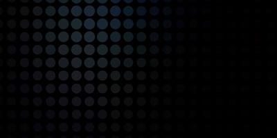 Dark BLUE vector background with circles.