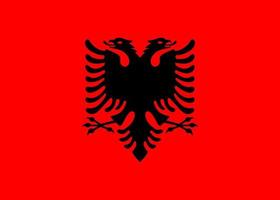 Flag of Albania vector isolate banner print illustration