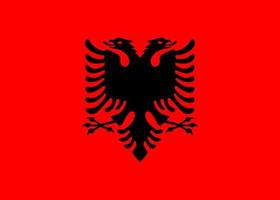 Flag of Albania vector isolate banner print illustration