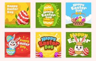 Happy Fun Rabbit on Easter Day vector