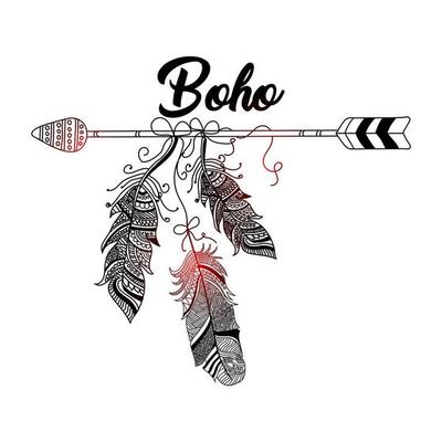 Download Hand Drawn Boho Style Of Decorative Arrow With Feathers 1952946 Vector Art At Vecteezy