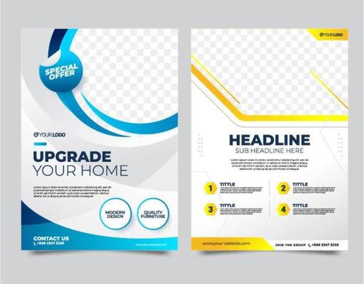 Business Flyer Template with Mockup