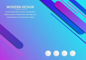 Template blue and pink geometric rounded line diagonal dynamic overlapping background. vector