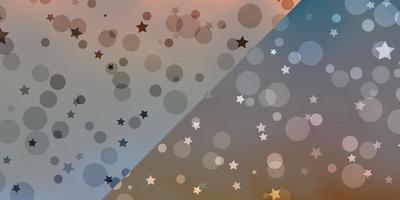 Vector backdrop with circles, stars.