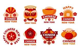 Chinese New Year Label vector