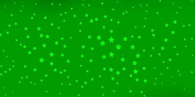 Diseño vectorial verde oscuro con estrellas brillantes. vector