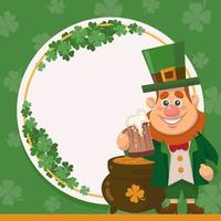 Saint Patrick Day Template On Green Background vector